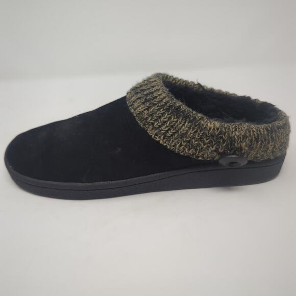 Clarks Knit Collar Clog Leather Comfy Slipper Womens Size 11 - Picture 2 of 8